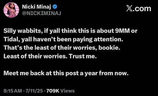 Screenshot of verified social post reading "Silly wabbits