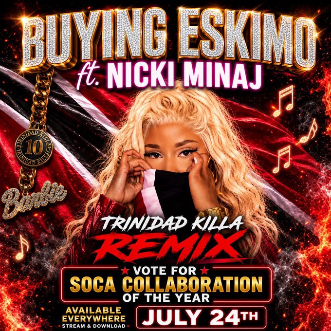 Barbz, Romanz, and Kenz, It’s Time to Vote for Nicki Minaj 🏆 Vote for Nicki Minaj for Soca Collaboration of the Year w/Trinidad Killa!