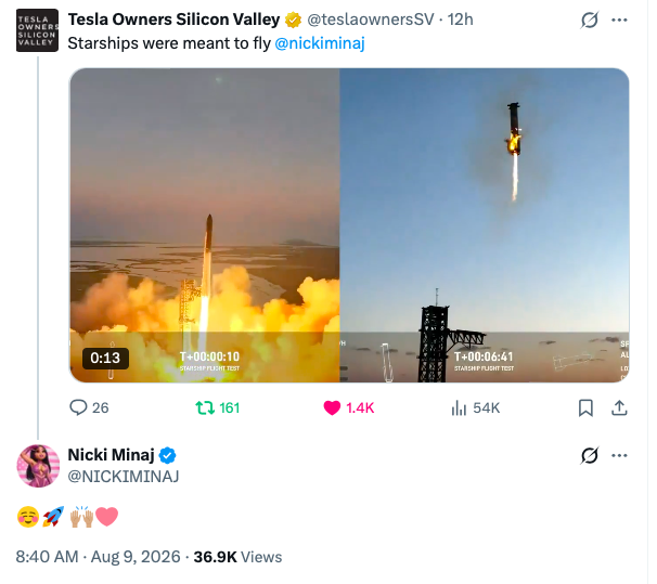 From Pop Anthems to Rocket Launches: Nicki Minaj’s SpaceX Starship Shoutout!