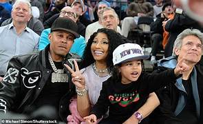 Barbie Nicki Sitting NY Knicks Courtside W/Mr. Petty and Papa Bear On Easter Sunday